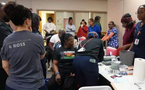 (A community member getting screened during the HIV/AIDS Awareness Day event) 